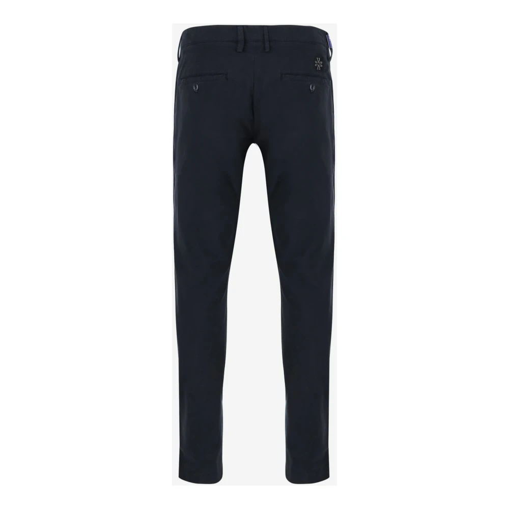 Jacob Cohën Stretch Katoen Navy Straight Broek Blue Heren