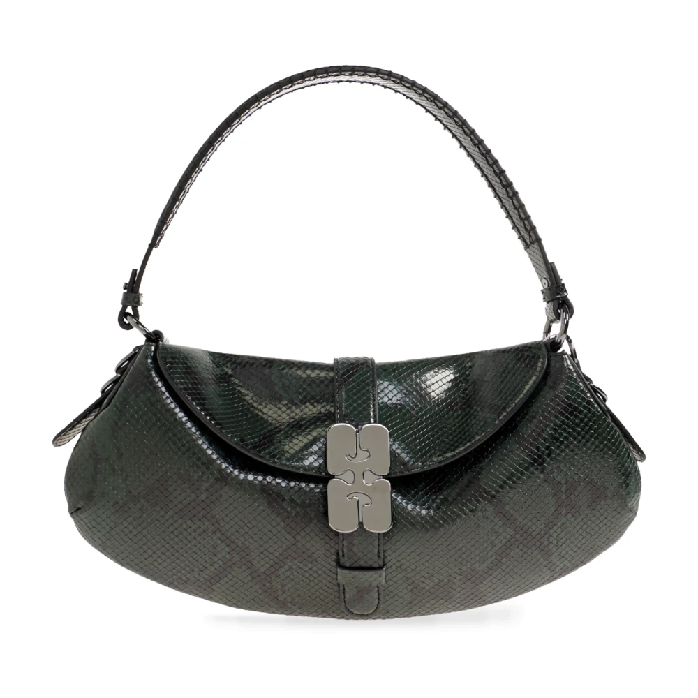 Ganni Women's Green B-Kat Shoulder Bag - Shoulder Bags - One Size - Bags