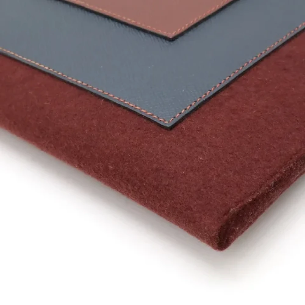 Hermès Vintage Pre-owned Canvas clutches Brown Heren