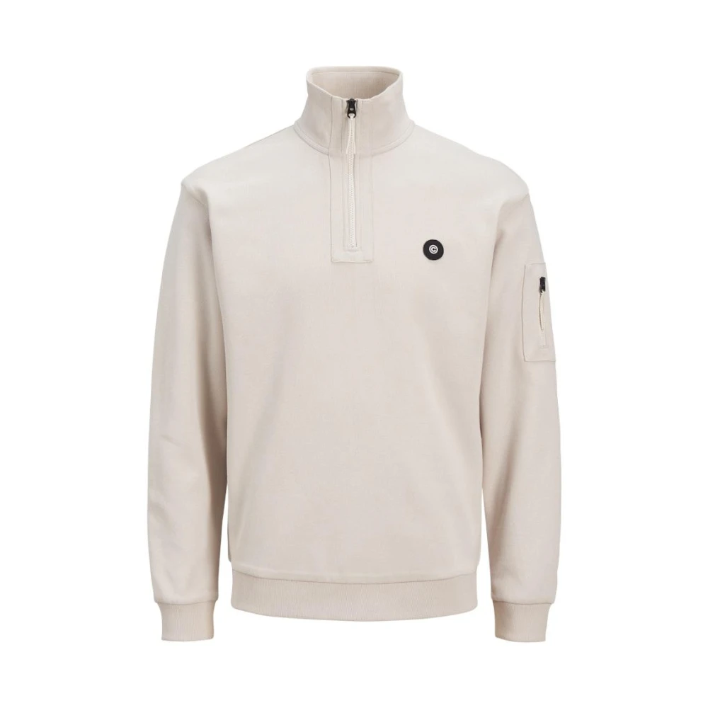 jack & jones Half Zip Sweatshirt Moonbeam Beige Heren