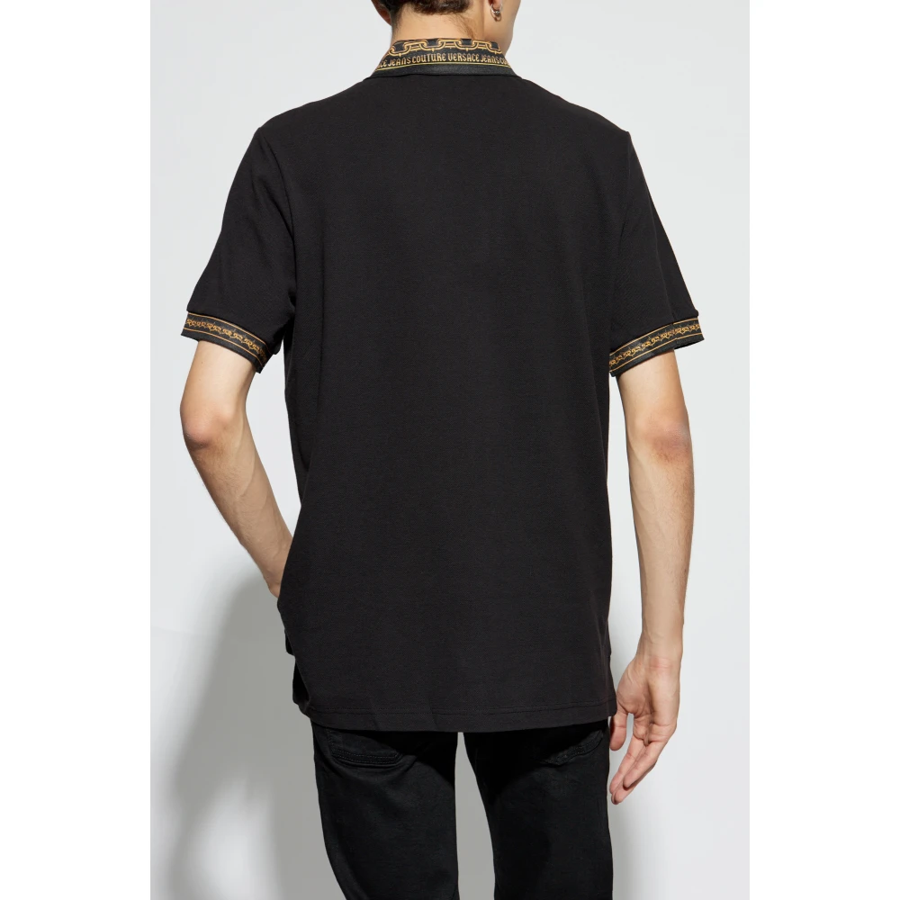 Versace Jeans Couture Polo met logo Black Heren