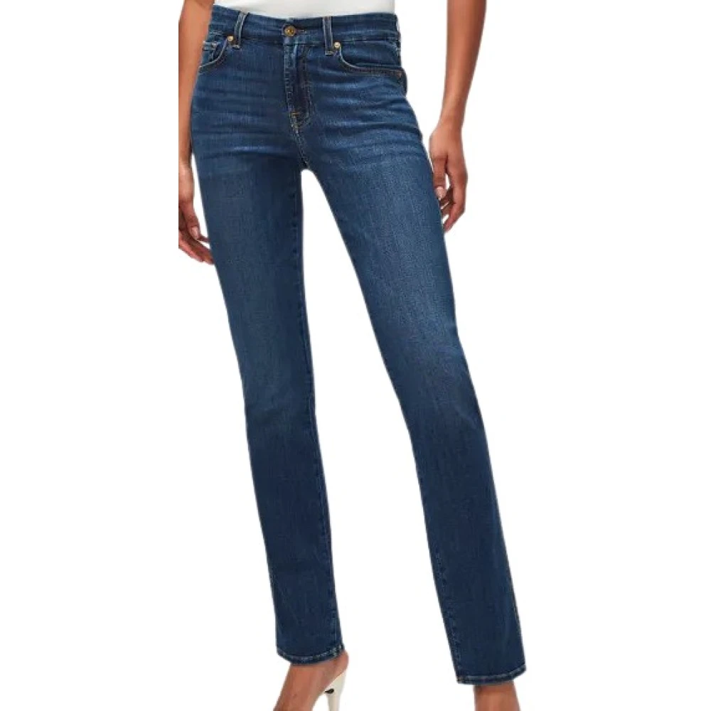 7 For All Mankind Eco Straight Jeans Kimmie Blue Dames