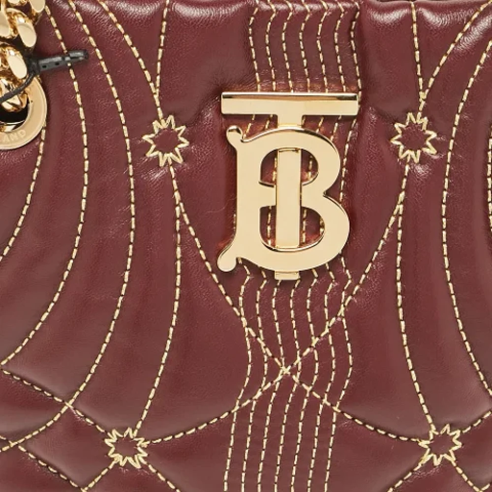 Burberry Vintage Pre-owned Leather shoulder-bags Red Dames