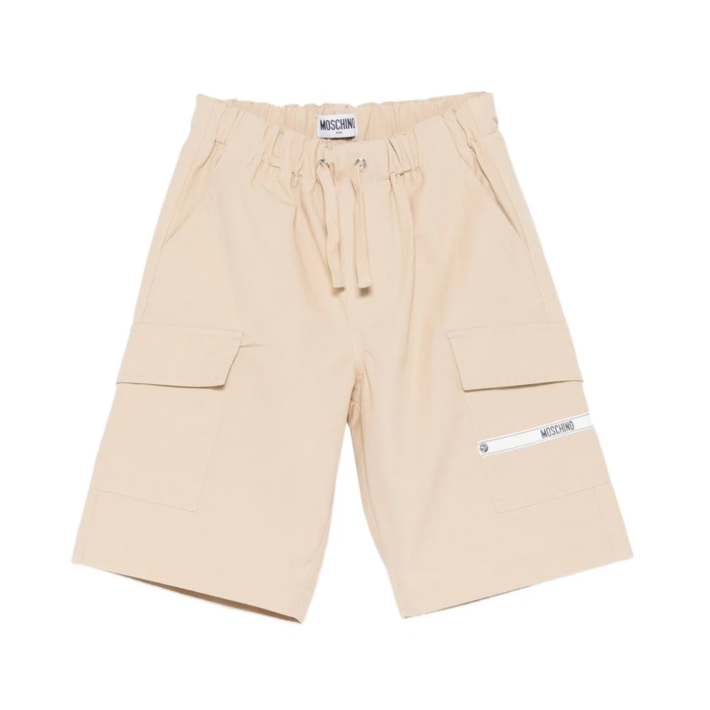 Moschino Boys Beige Shorts, 6 Y, Cargo Pocket Shorts