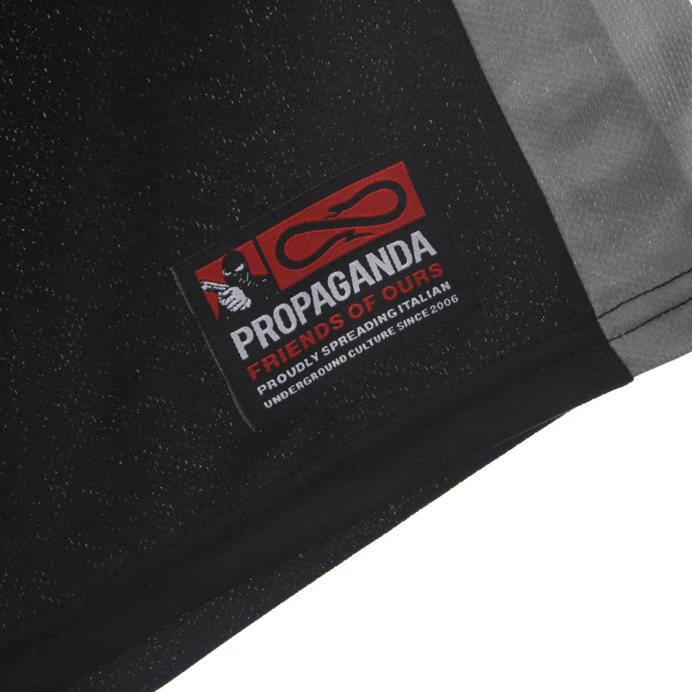 Propaganda Mesh Basketbalshorts Zwart Geborduurde Patch Black Heren