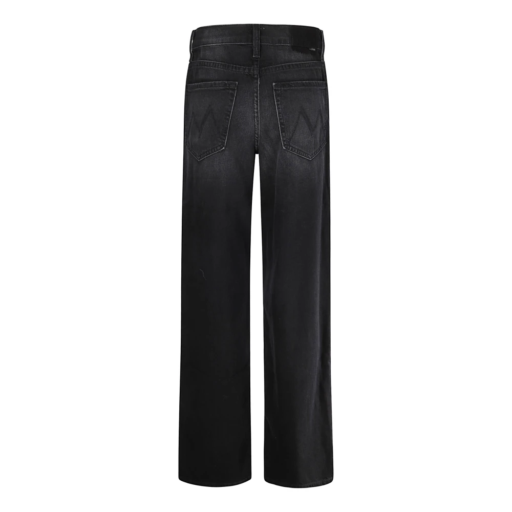 Mother Hoge Taille Palazzo Jeans Black Dames