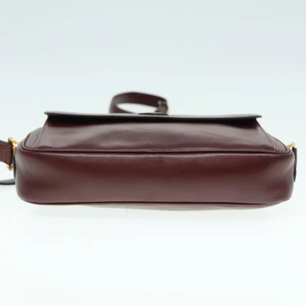 Cartier Vintage Pre-owned Leather shoulder-bags Red Dames