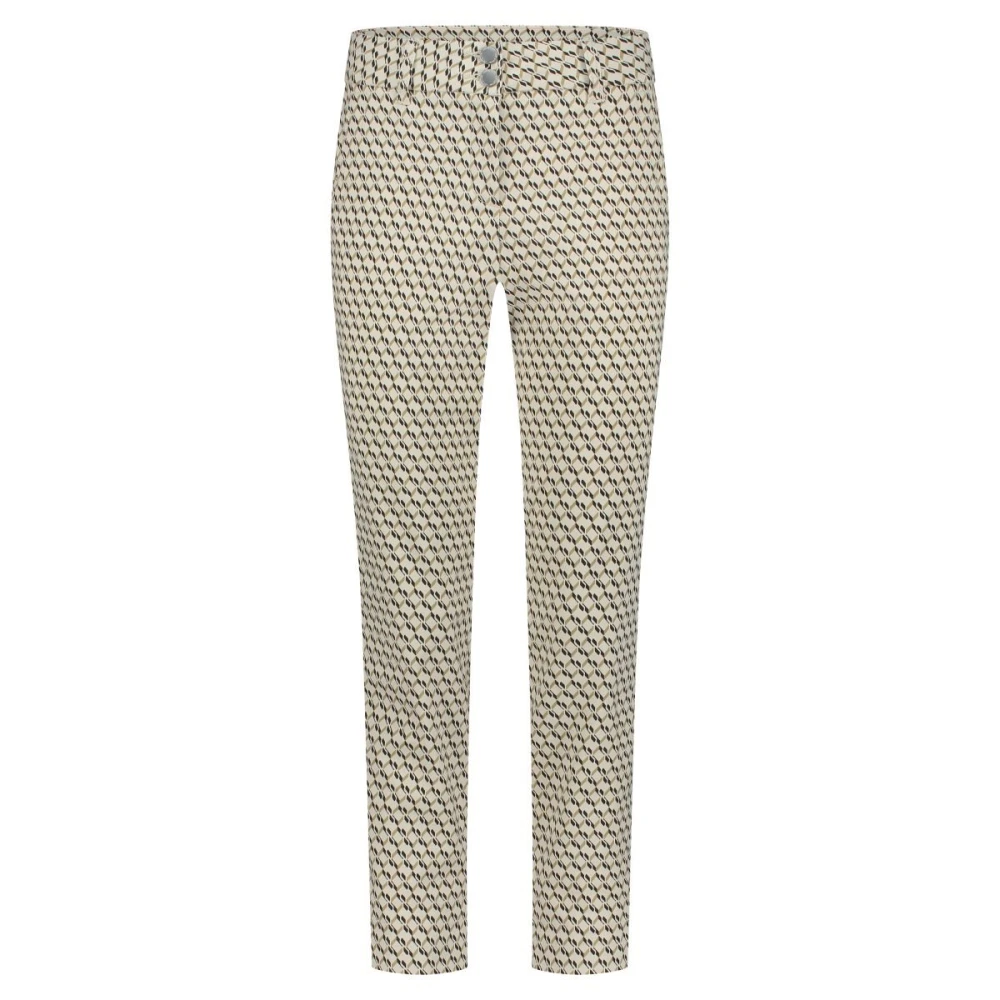 Red Button Fancy Square Broek met Print Beige Heren
