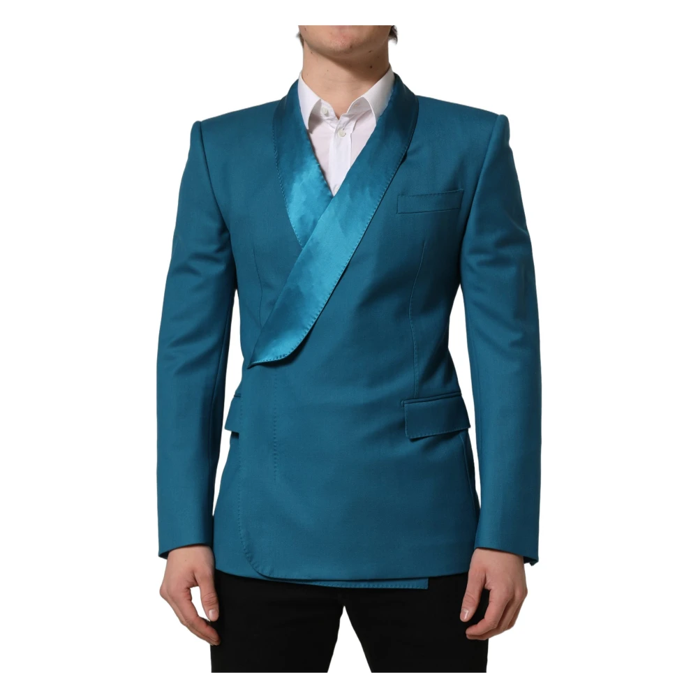 Dolce & Gabbana Men's Green Double Breasted Formal Coat Blazer - Blazers - S - Jackets