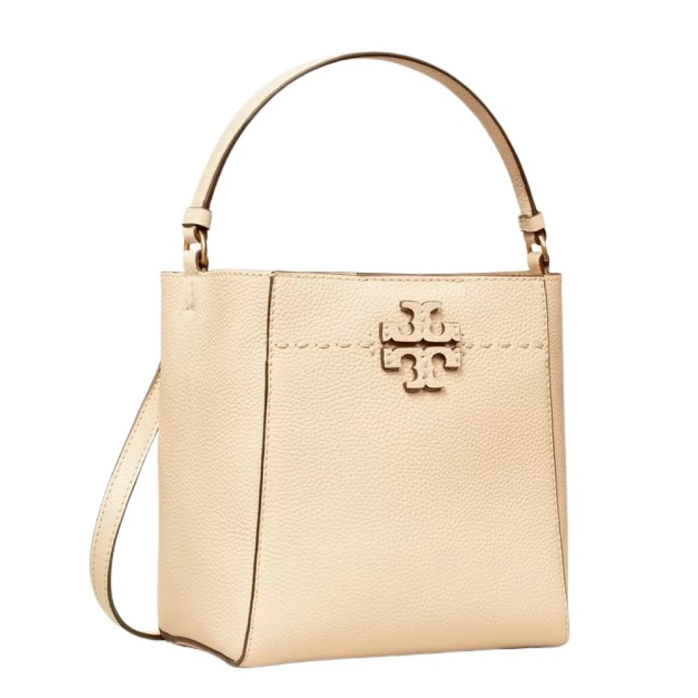 TORY BURCH Kleine Bucket Tas Beige Dames