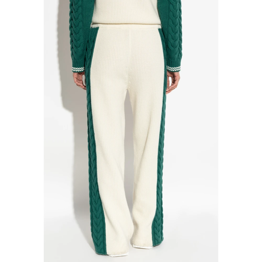 Casablanca Wollen broek met logo Beige Dames