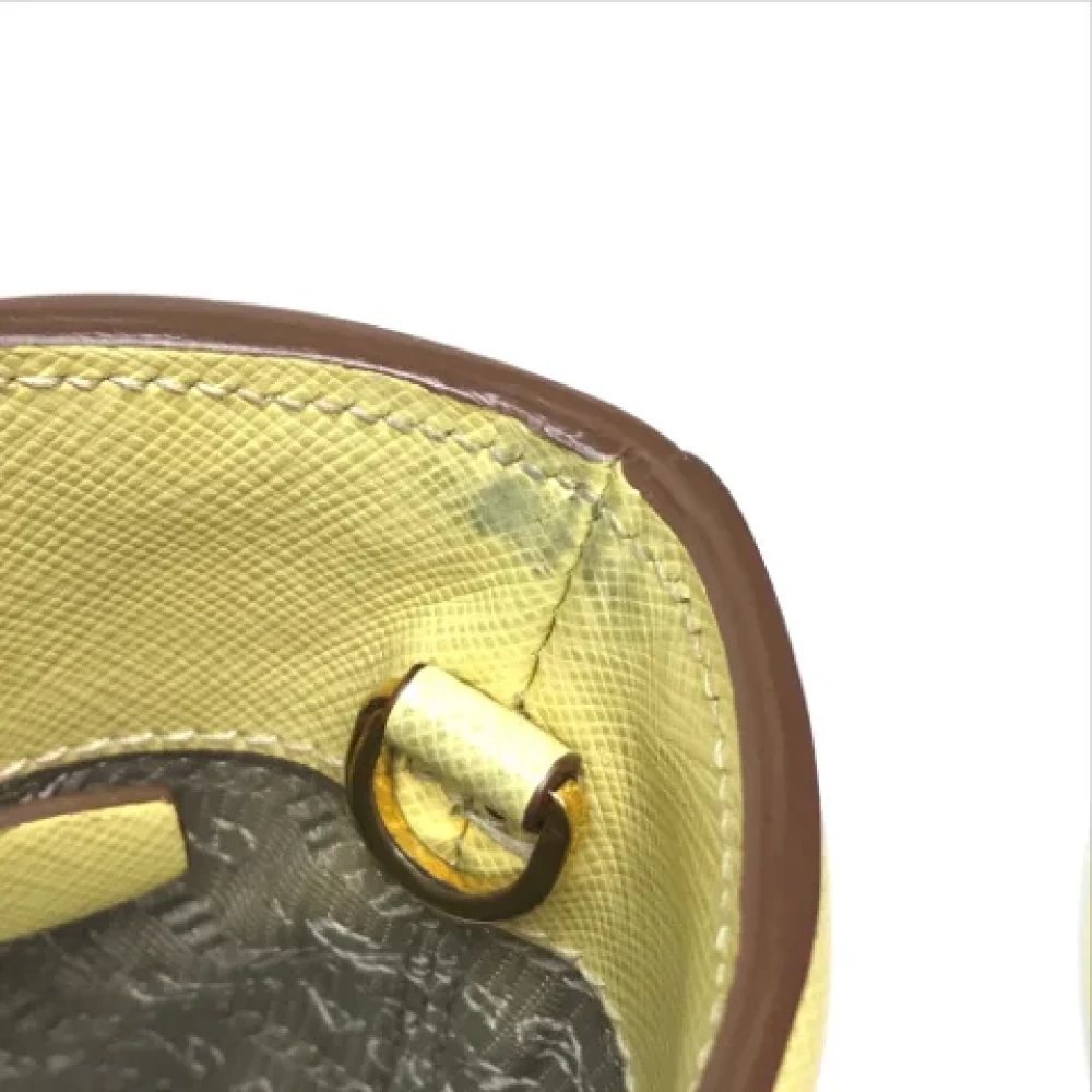 Prada Vintage Pre-owned Leather prada-bags Yellow Dames