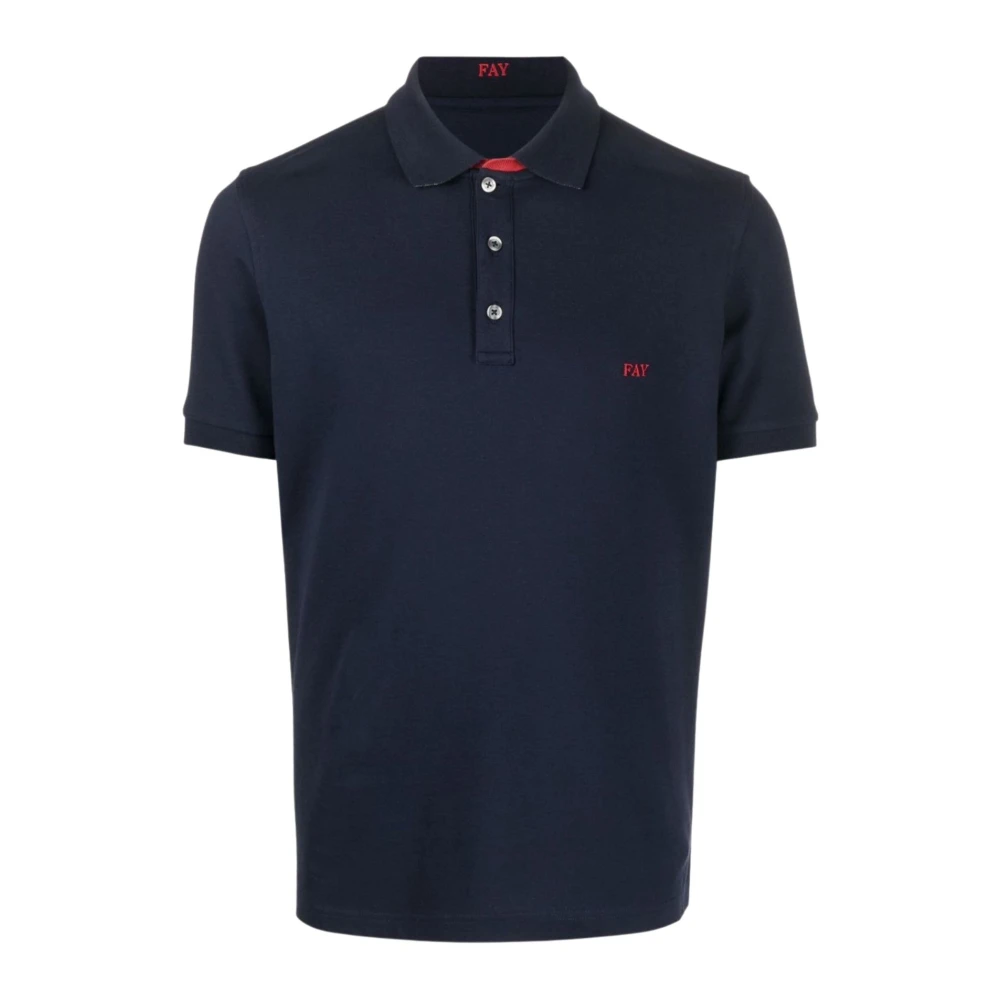 Fay - Tops > Polo Shirts - Blue - Fay - Modalova