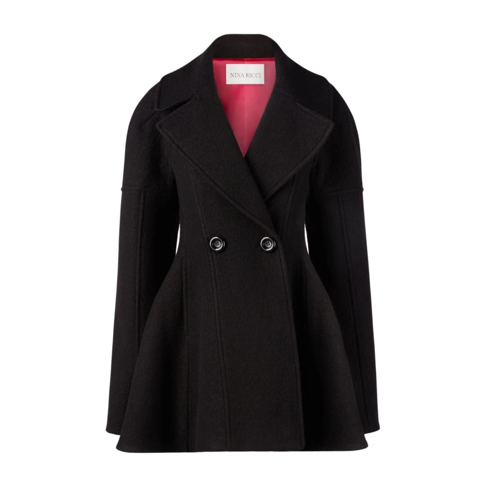 Nina Ricci Stijlvolle Manteljas Black Dames