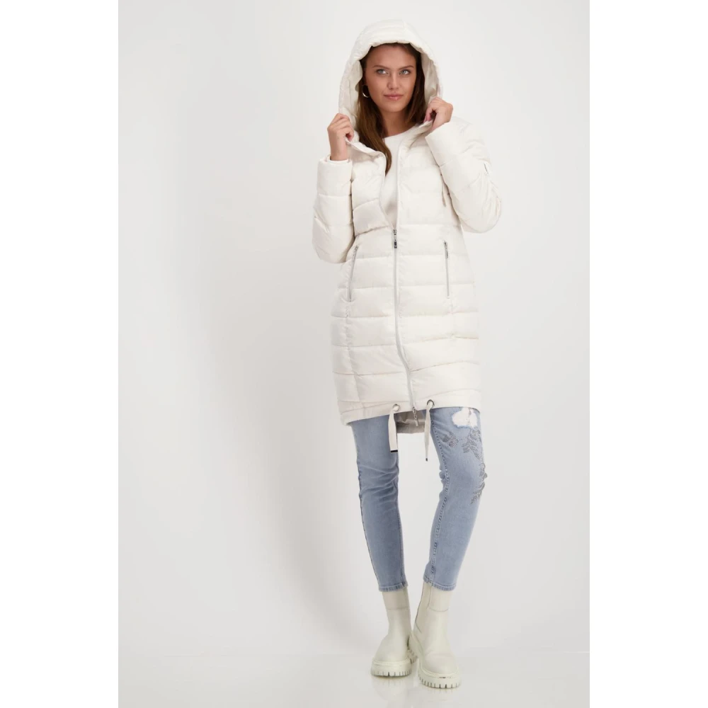 monari Stijlvolle jas met polyester vulling White Dames