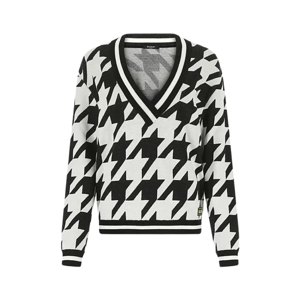 Knitwear > V-neck Knitwear - - Balmain - Modalova