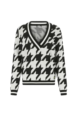 Broderad Oversized Ullblandning Pull