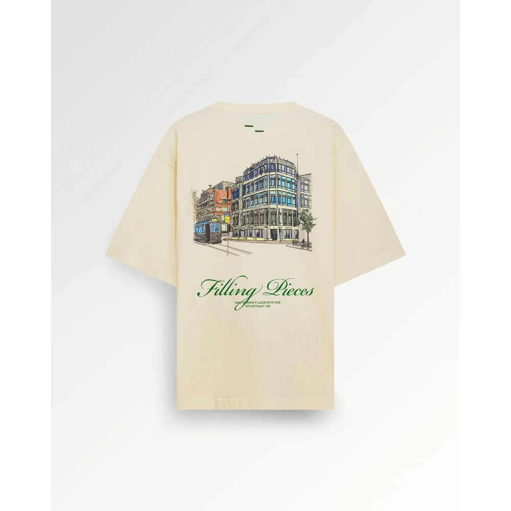 Filling Pieces T-shirt Boxy Flagship Antique White Heren