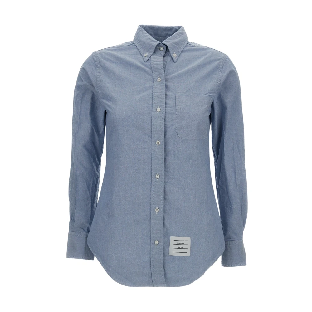 Thom Browne Women's Blue Oxford Shirt - Shirts - Xs - Blouses & Shirts