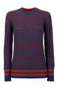 col-rond-bleu-pour-femmes-avec-motif-bicolore