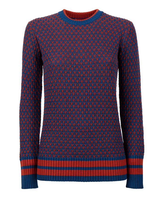 col-rond-bleu-pour-femmes-avec-motif-bicolore