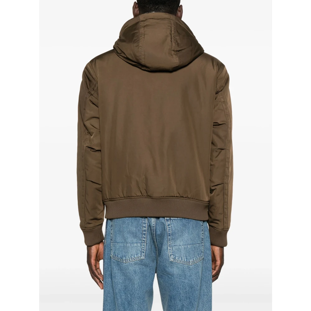 Hugo Boss Hoodie met ritssluiting zakken Brown Heren