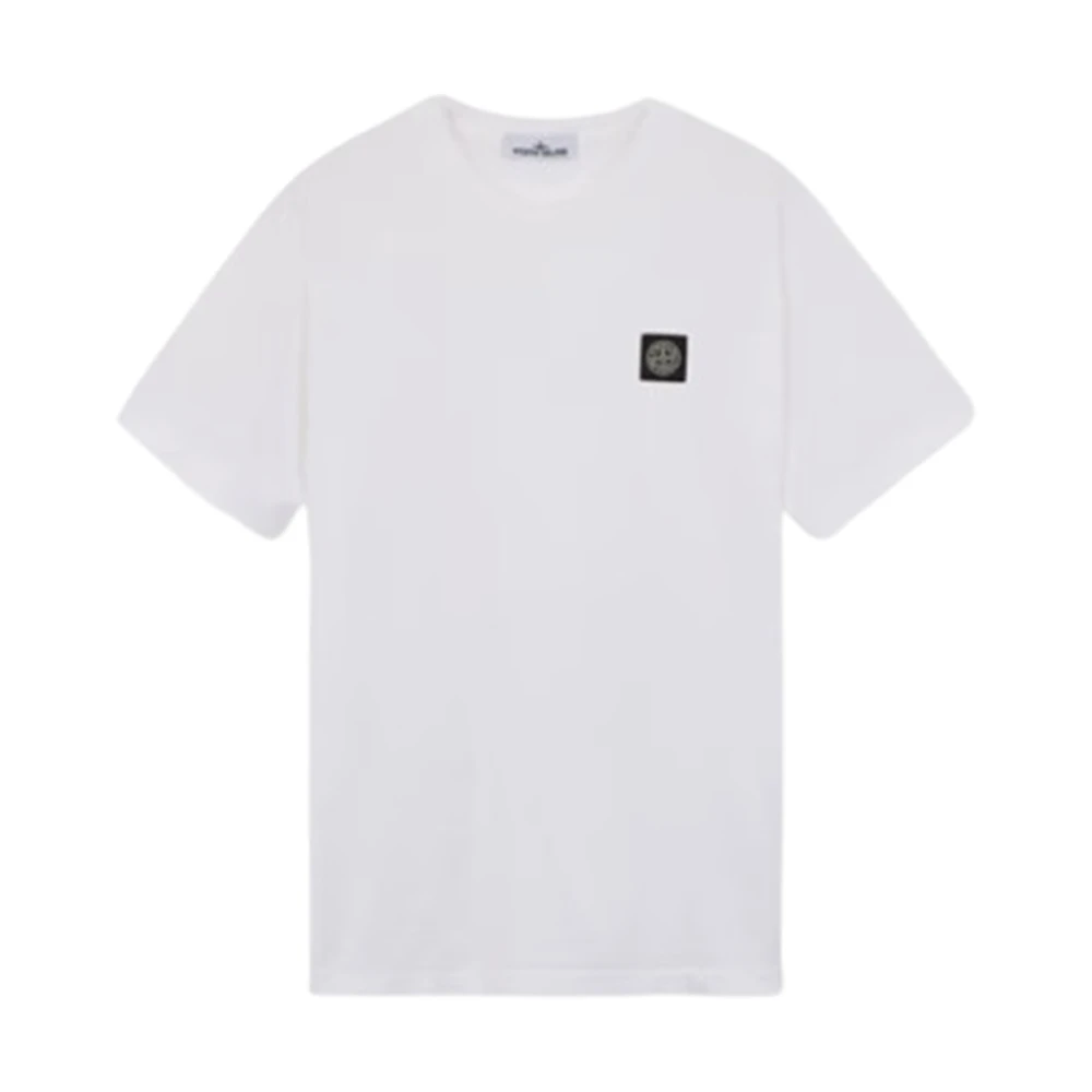 Stone Island Korte Mouw Slim Fit T-shirt (Wit) White Heren