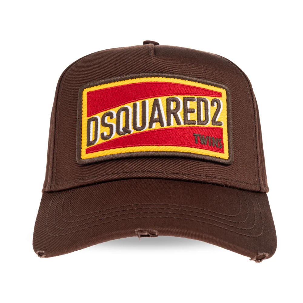 Dsquared2 Uomo Marrone - Logo Patch Baseball Cap - Accessories - One Size