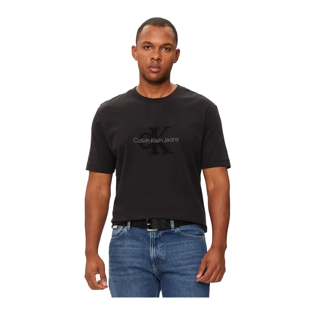 Calvin Klein Zwart Logo Katoenen T-shirt Black Heren