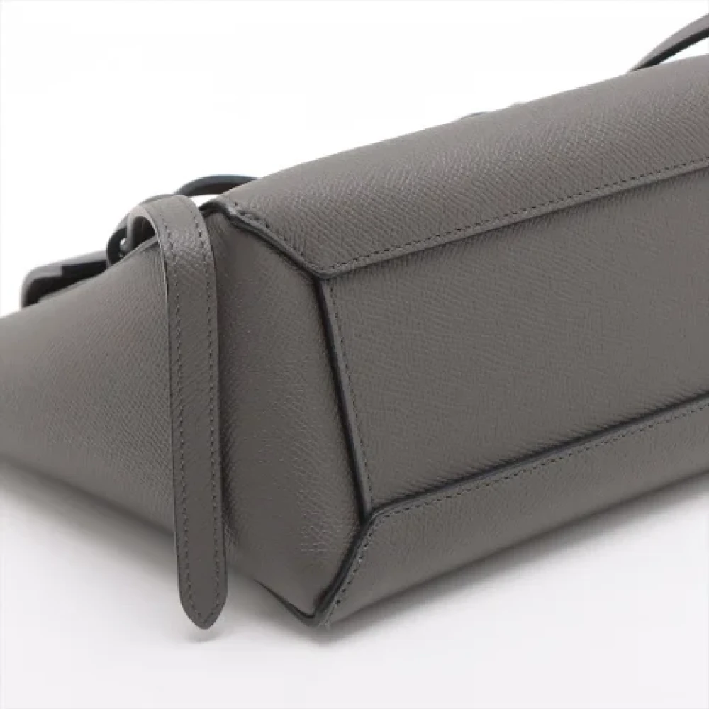 Celine Vintage Pre-owned Leather handbags Gray Dames