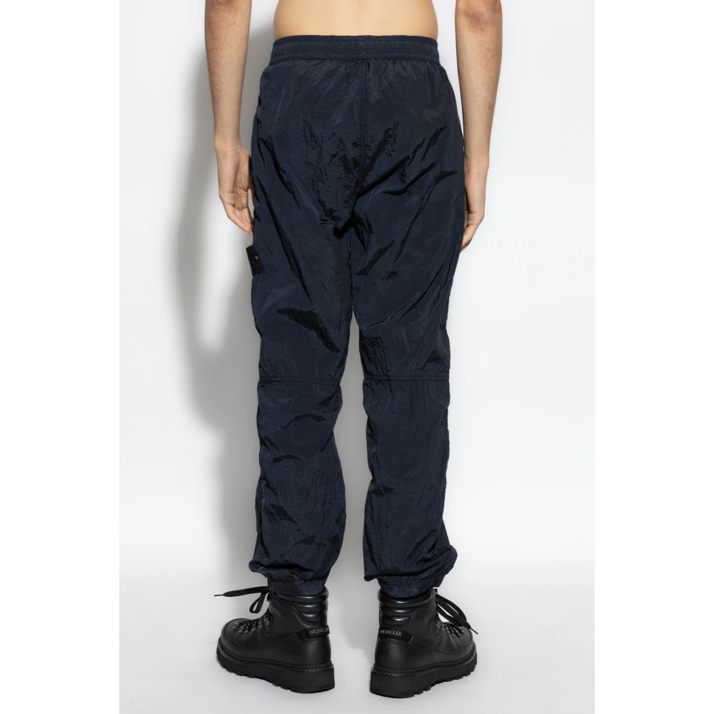 Stone Island Broek met logo Blue Heren