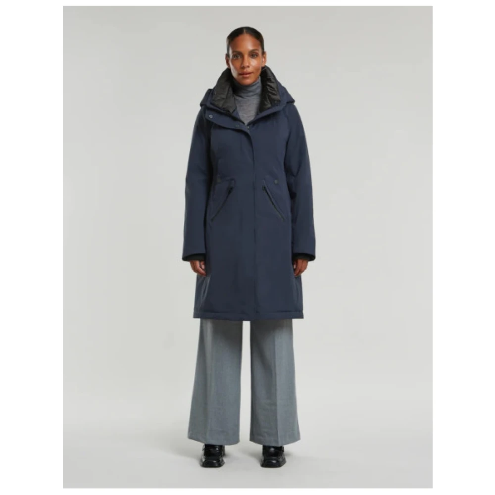 Creenstone Lange Waterdichte Parka Evanna Model Blue Dames
