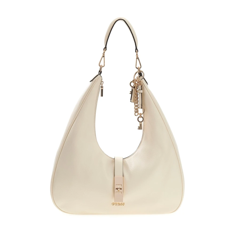 Guess White Brooke Hobo Bag - Female - Shoulder Bags - One Size - Bags