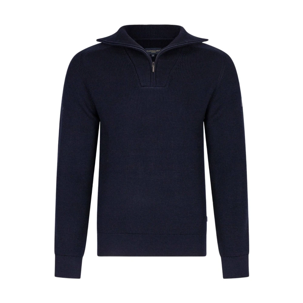 Cavallaro Half Zip Pullover in Corsico Stijl Blue Heren