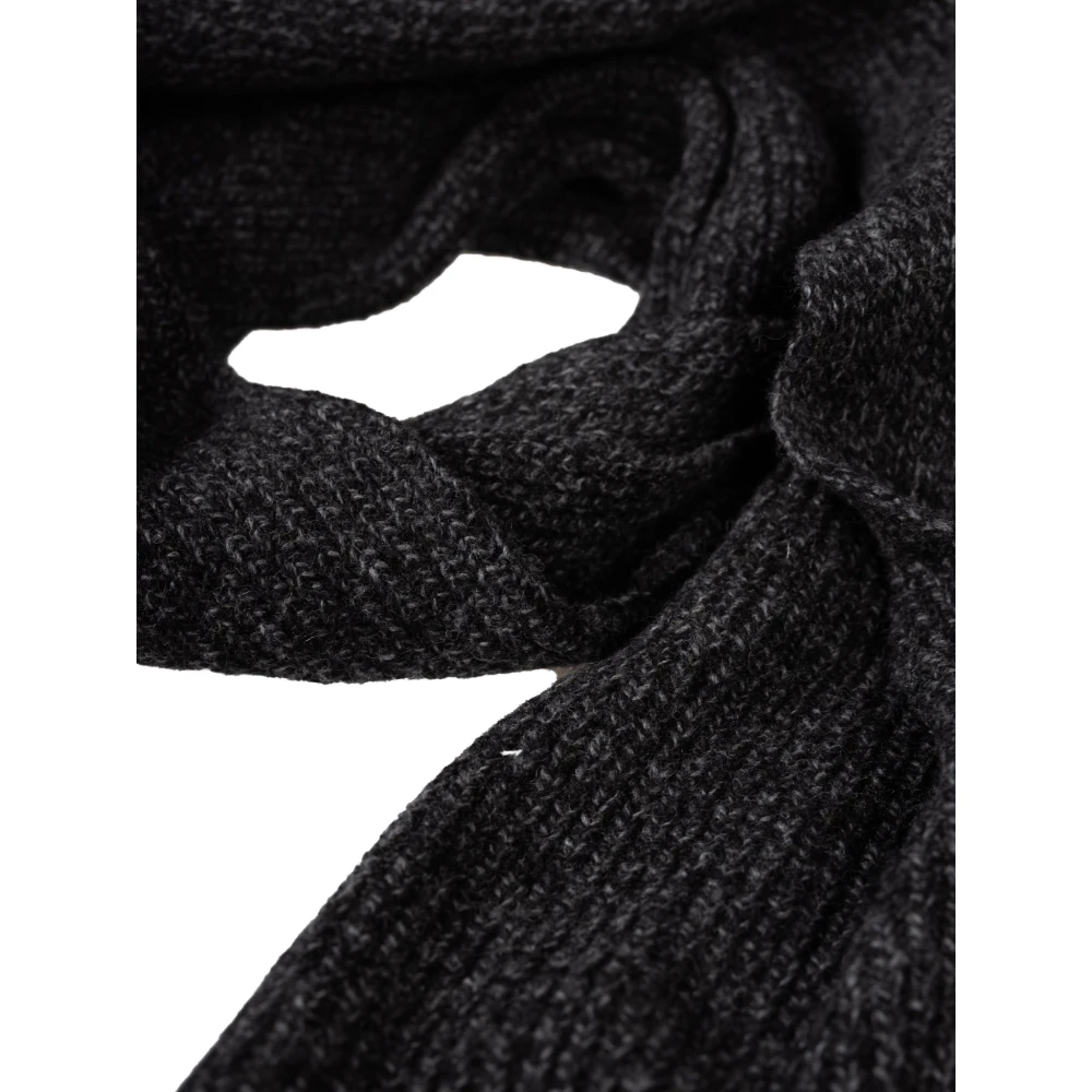 Calvin Klein Elegante Heren Winter Sjaal met Metalen Logo Detail Black Heren