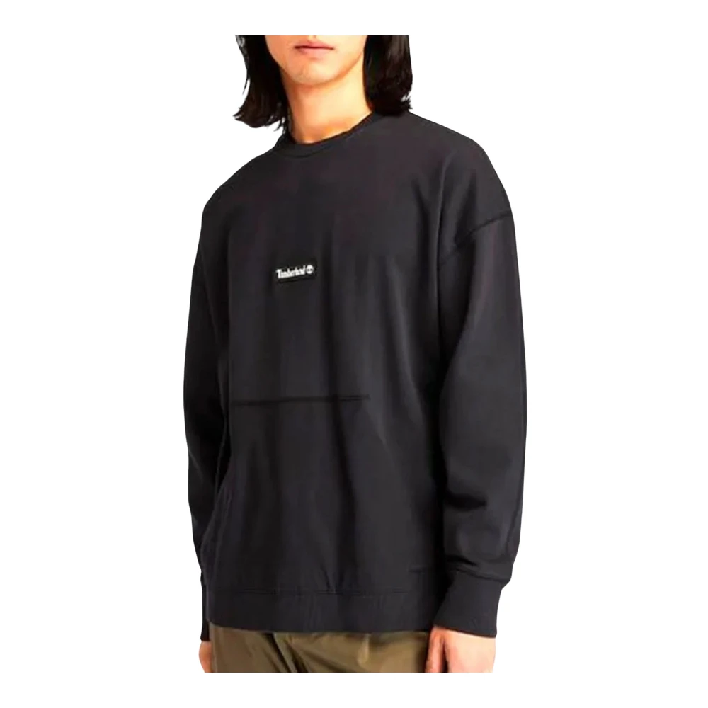 Timberland Sweatshirt met ronde hals Black Heren