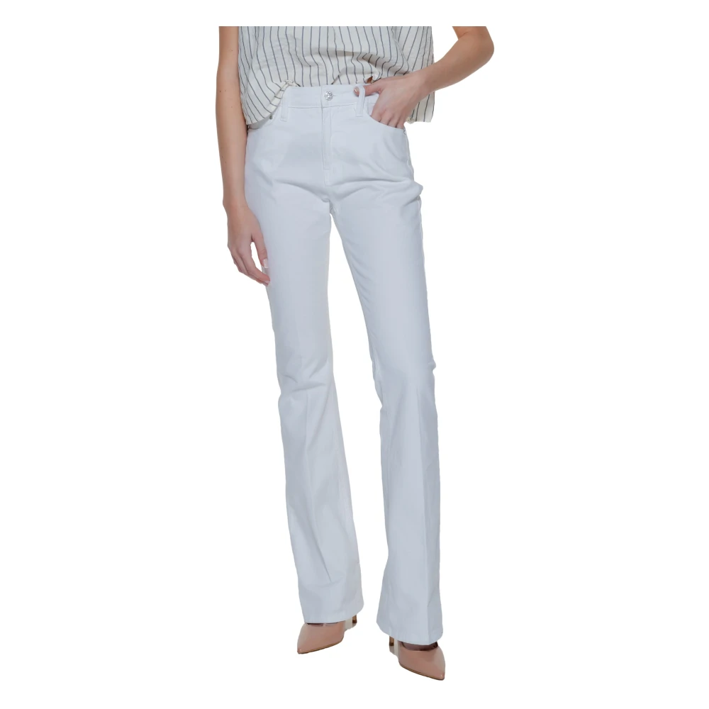 Guess Witte katoenen broek met zakken White Dames