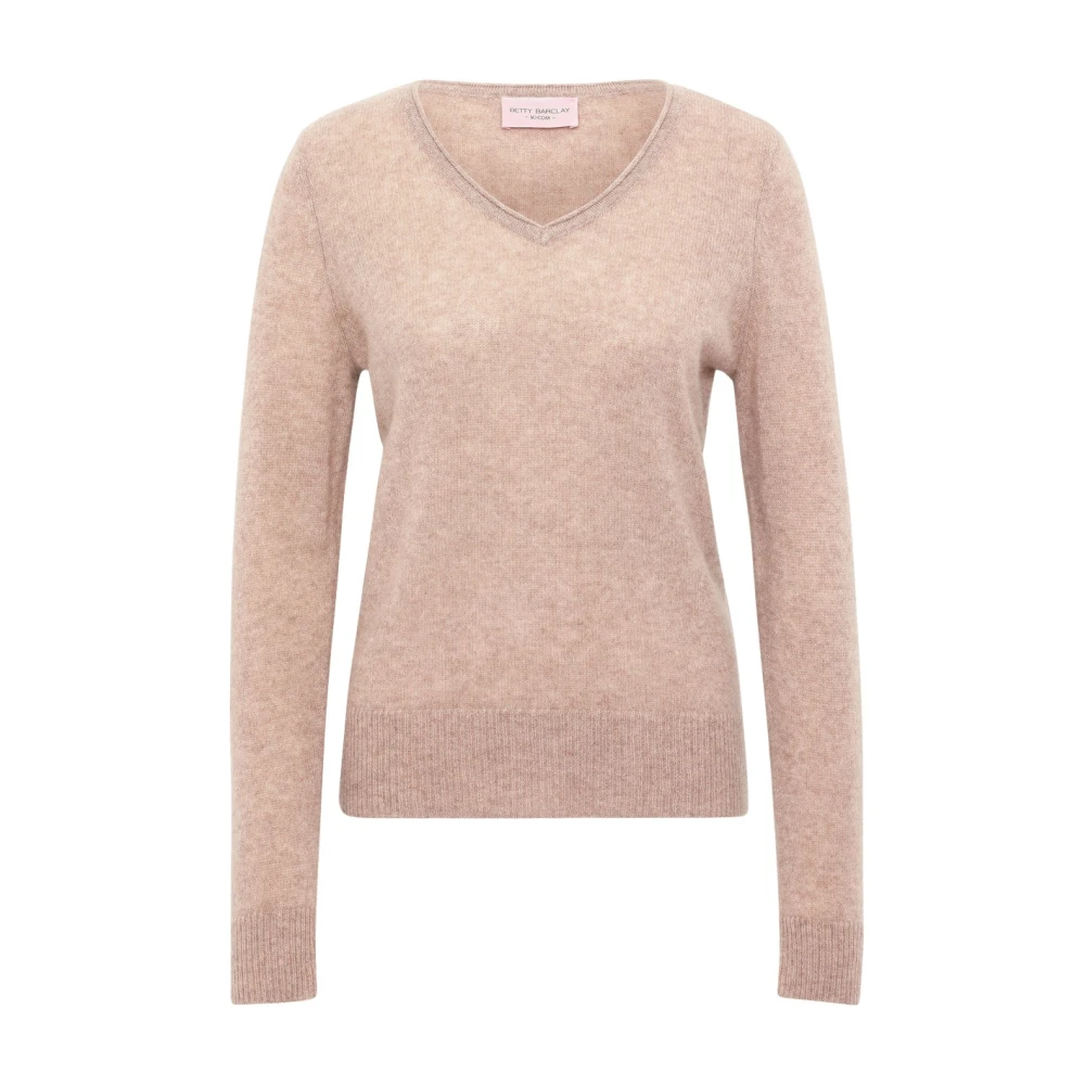 Sand Betty Barclay Cashmere V Neck Genser