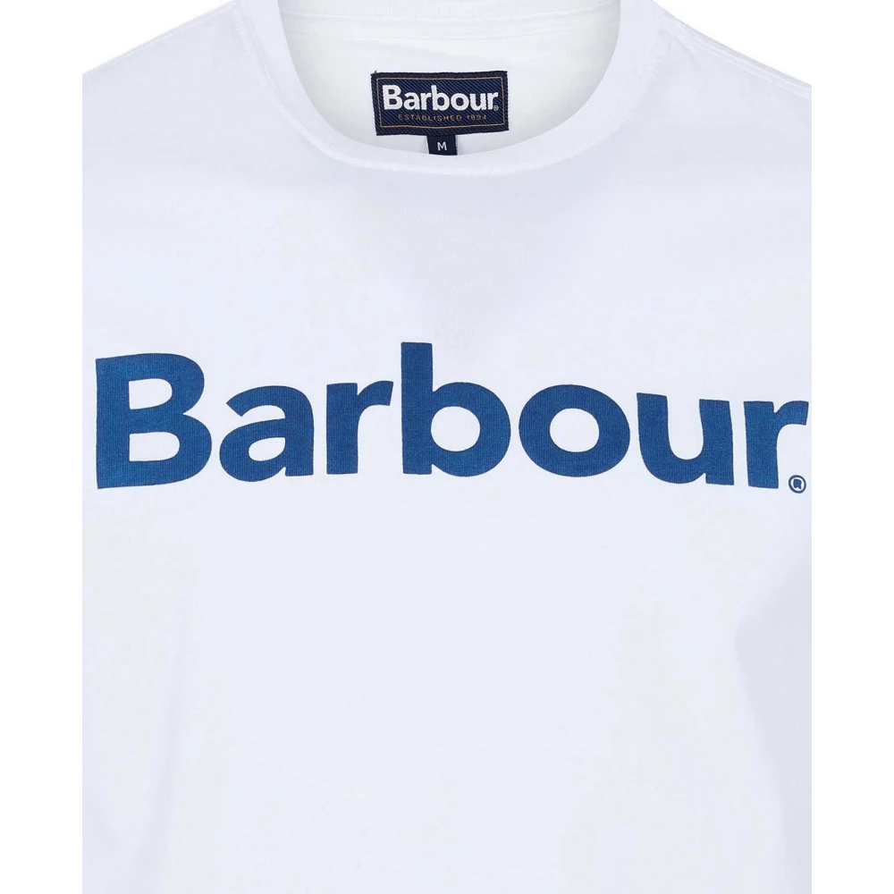 Barbour Logo T-Shirt voor Heren White Heren