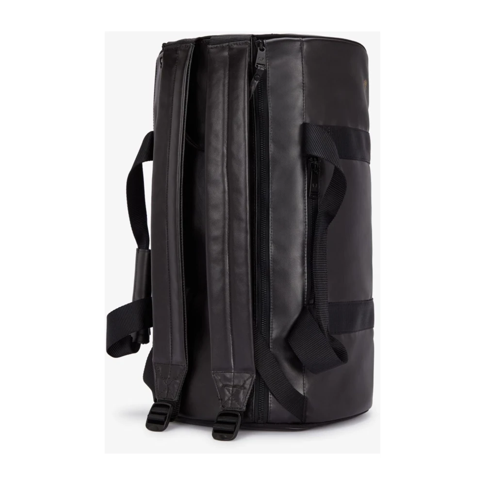 Fred Perry Barrel Bag Rugzak Laurel Borduurwerk Zwart Black Heren