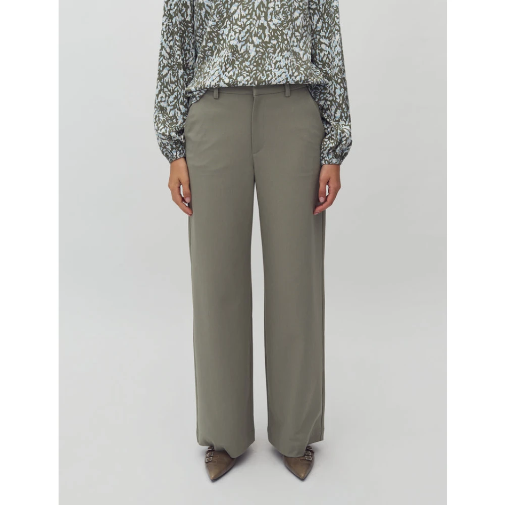 MbyM Schaduw Straight Leg Broek Green Dames