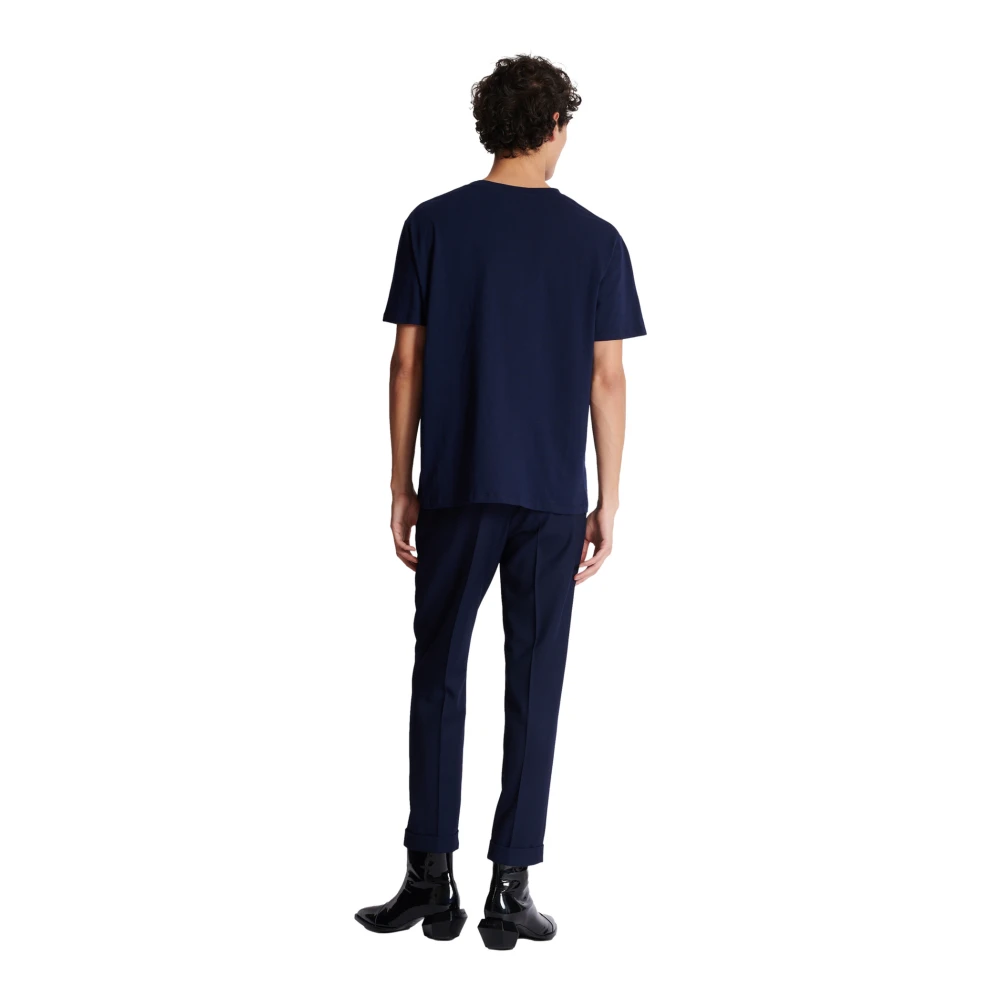 Balmain Pierre T-shirt met korte mouwen Blue Heren