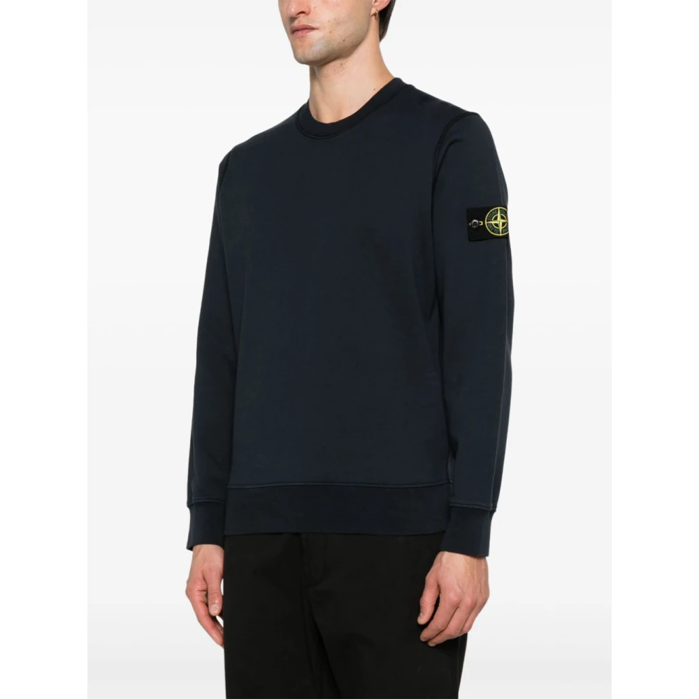 Stone Island Blauwe Sweaters met Bewuste Materialen Blue Heren