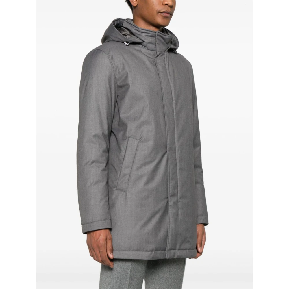 Herno Parka met capuchon en zijzakken Gray Heren