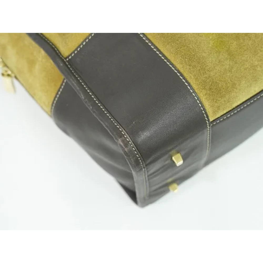 Loewe Pre-owned Suede handbags Beige Dames