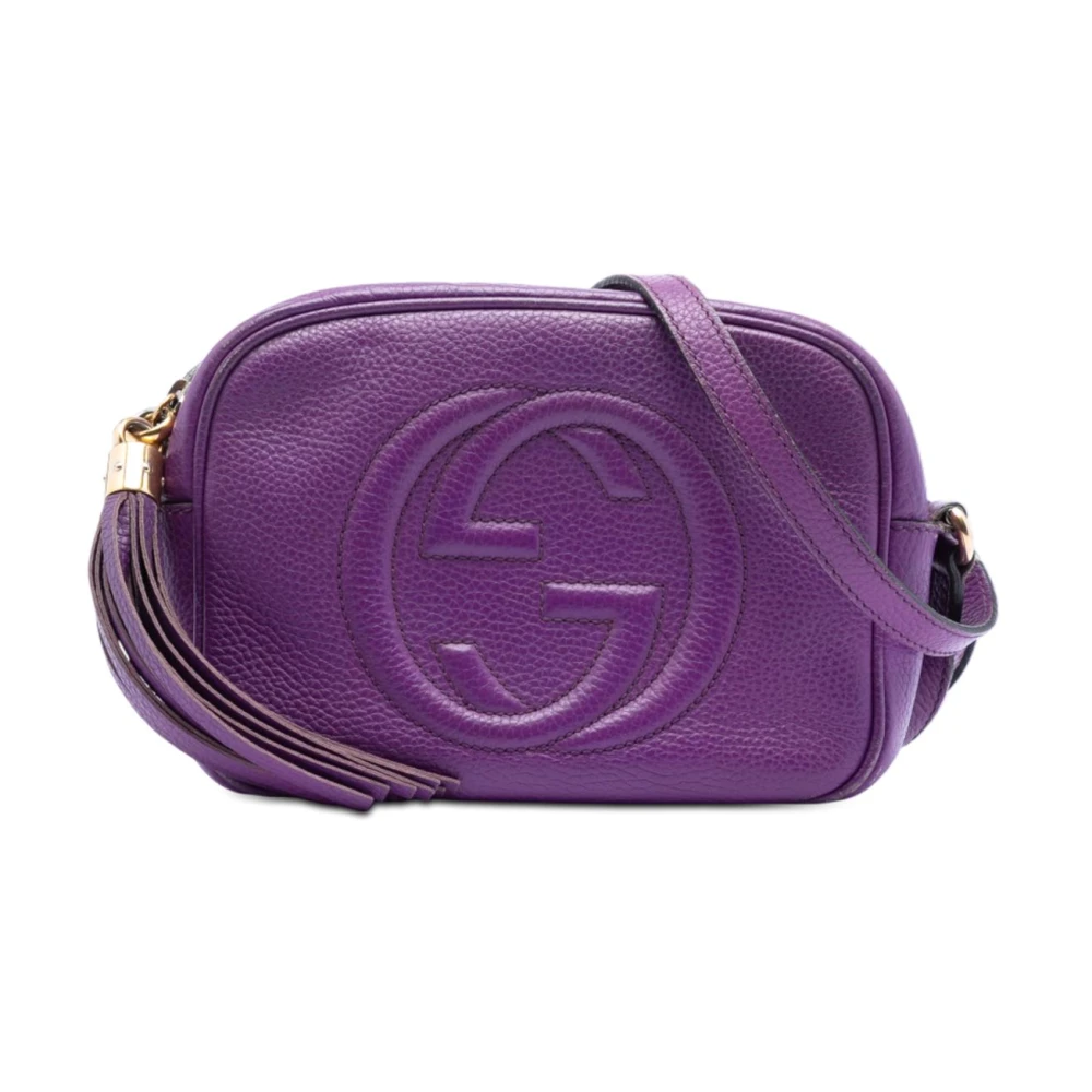 Gucci Vintage Women's Purple Vintage Cross Body Bags, One Size, Pre-Owned Leather Crossbody Bag