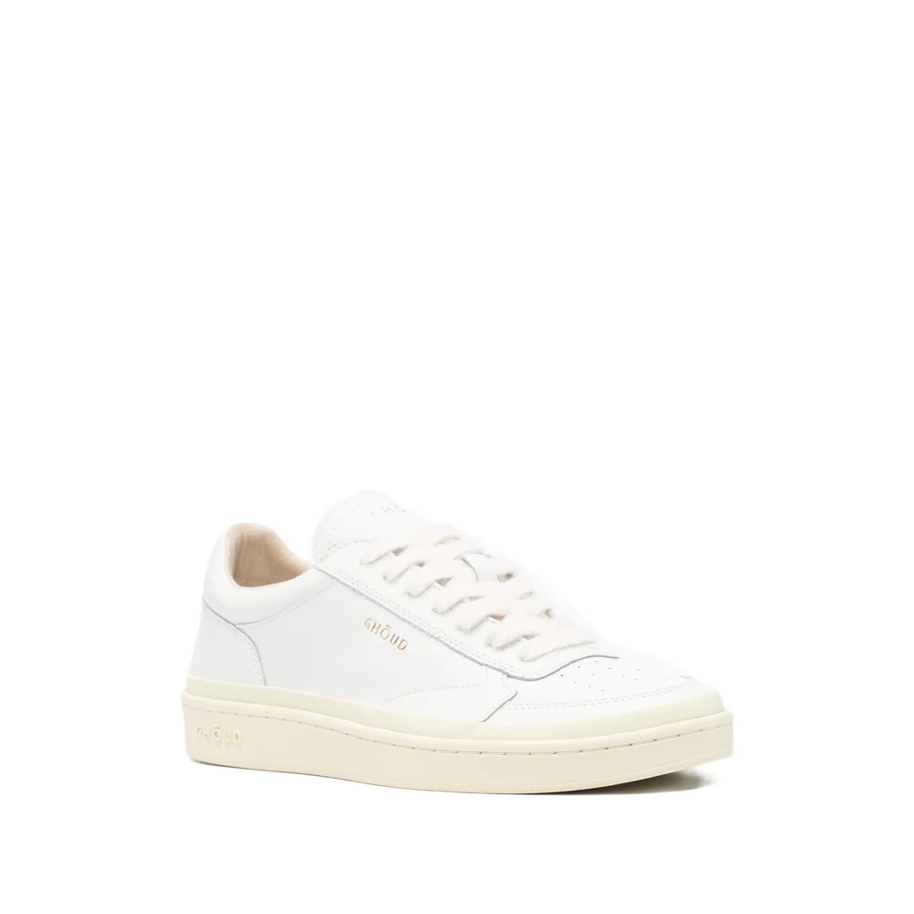 Ghoud Witte Veterschoenen met Rubberen Zool