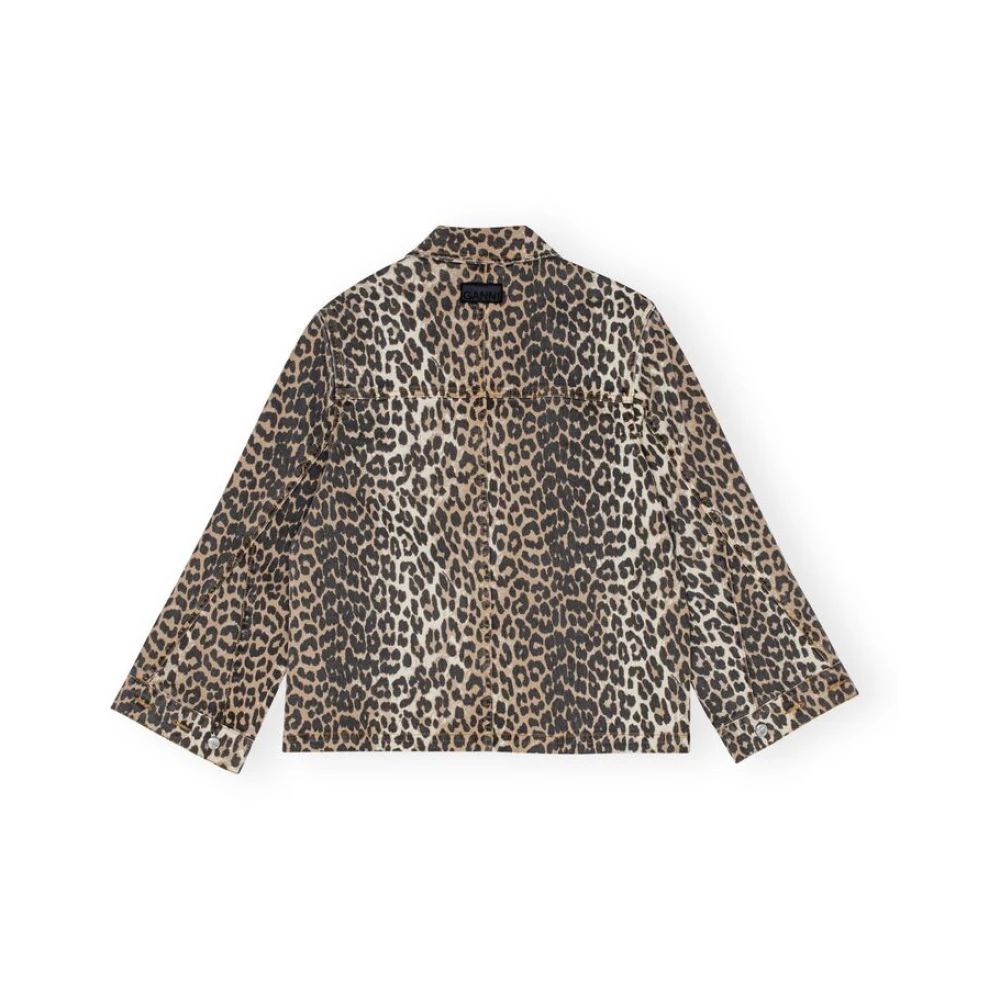 Ganni Dierenprint buitenkleding met zakken Brown Dames