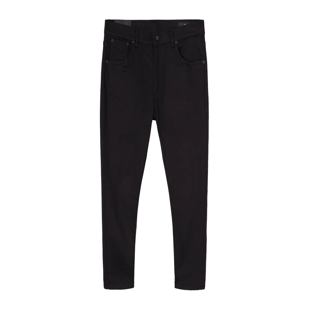 Dondup Stijlvolle leren broek voor heren Black Heren