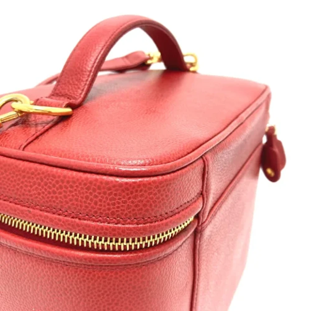 Chanel Vintage Pre-owned Leather chanel-bags Red Dames